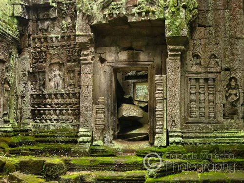 Ta Prohm was one of the first temples founded by Jayavarman VII after ascending the throne in 1181 A.D.. Ta Prohm is certainly "one of the most imposing temples and the one which had best merged with the jungle".