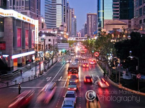 Huaihai road is one of the leading upscale shopping streets in Shanghai.